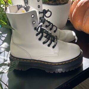 Dr. Martens Jadon White Combat Boots